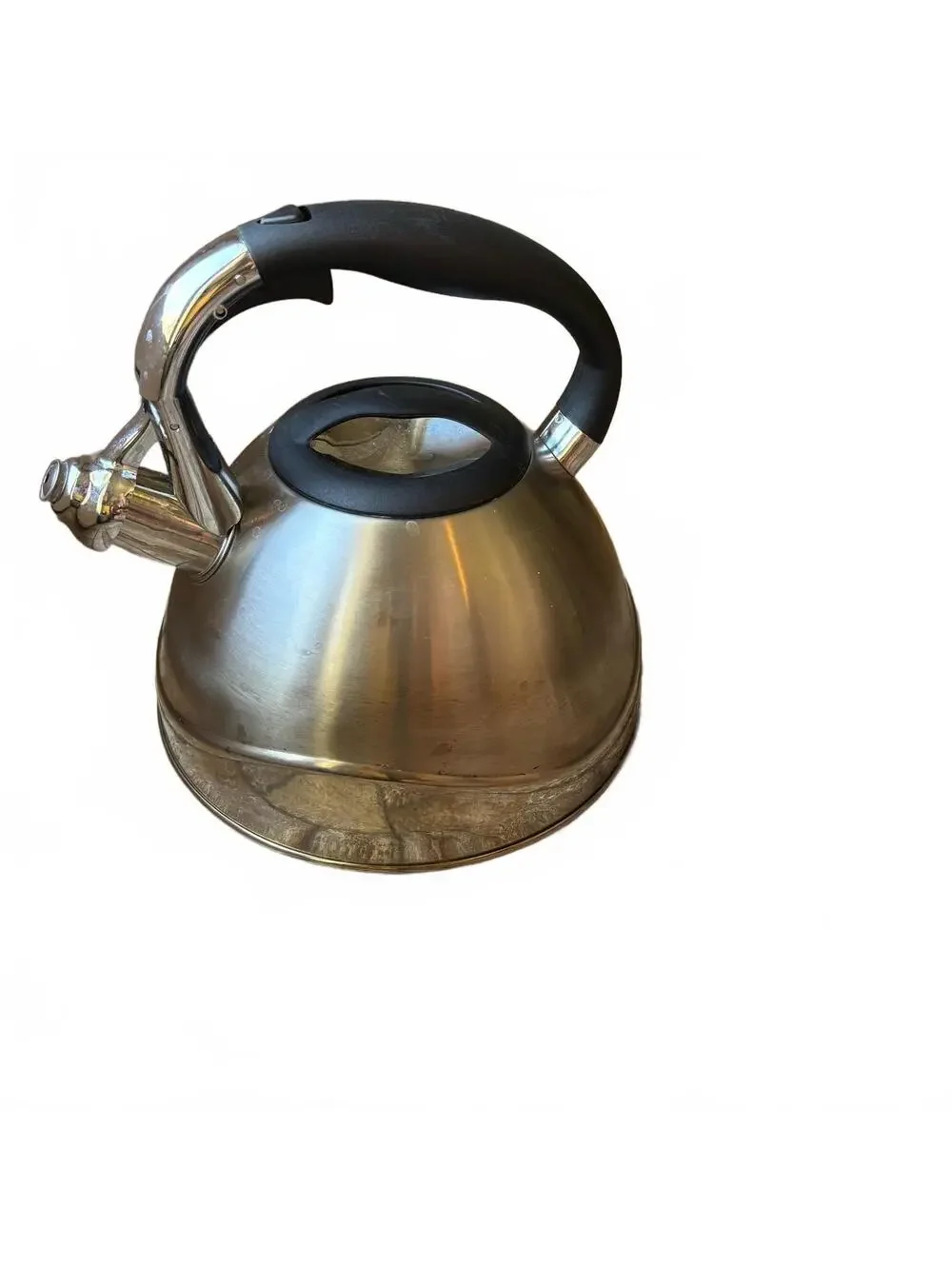Polder 2.6-Quart Stainless Steel Whistling Tea Kettle – Induction Ready, Retro